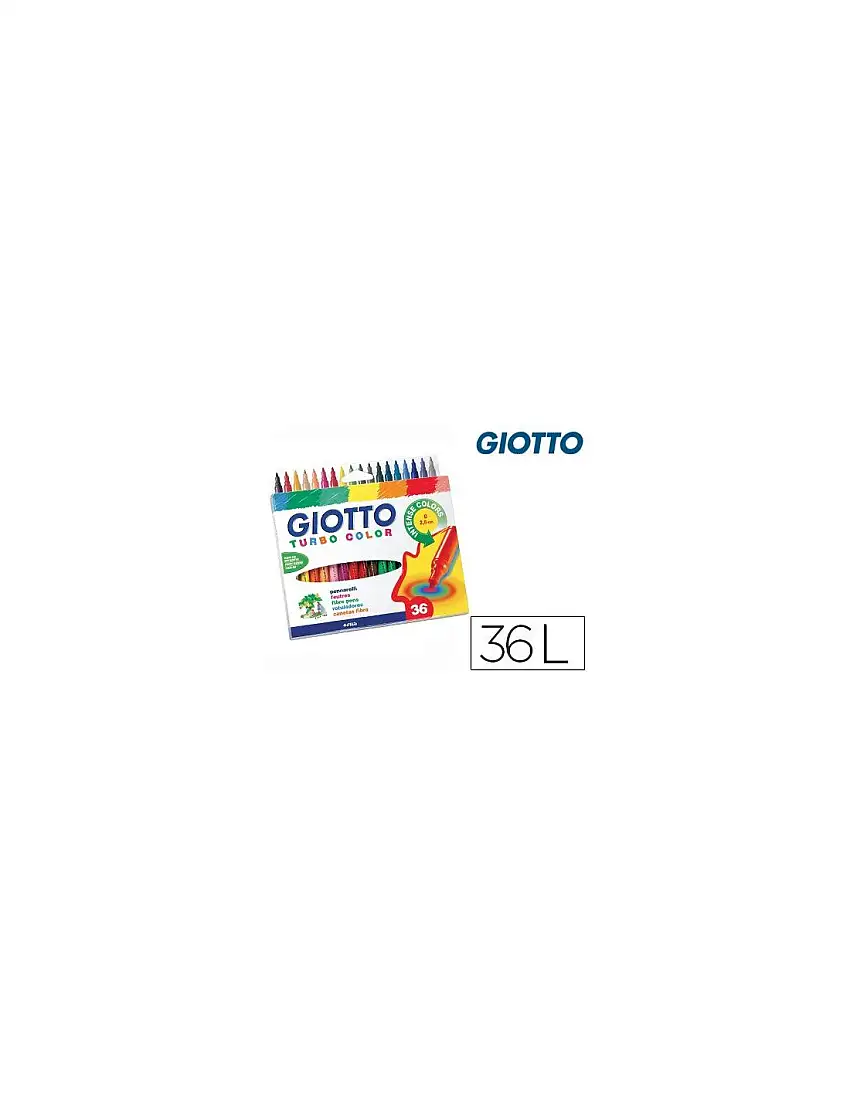 Rotulador Giotto Turbo Color Caja De 36 Unidades Colores Surtidos